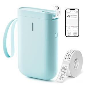 Label Maker Tape Included Wireless Multiple Templates USB Rechargeable